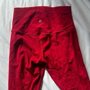 lululemon athletica Girls' Bright Red High-Waist Leggings